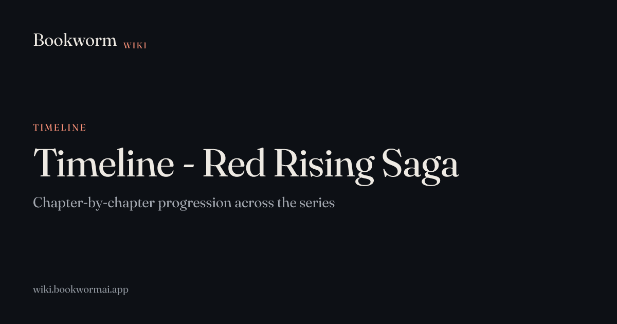 Timeline - Red Rising Saga | Bookworm Wiki